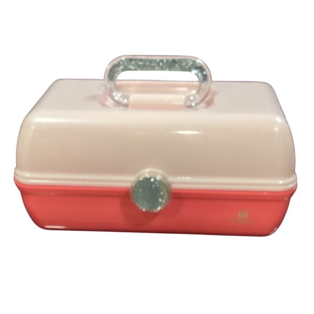Caboodles x Ulta Beauty On-The-Go Girl Makeup Case Pink Glitter Organizer Mirror